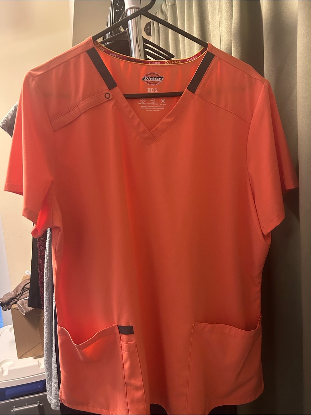 Dickies Coral Scrub Top